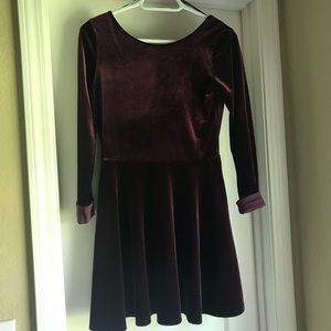 Purple satin look dress